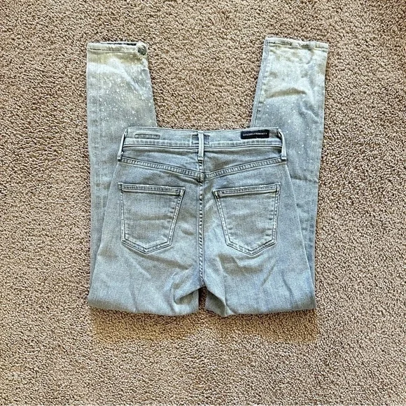 Citizens of Humanity Women's Rocket Crop High-Rise Skinny Jeans Salt Stone 24” - Picture 15 of 16